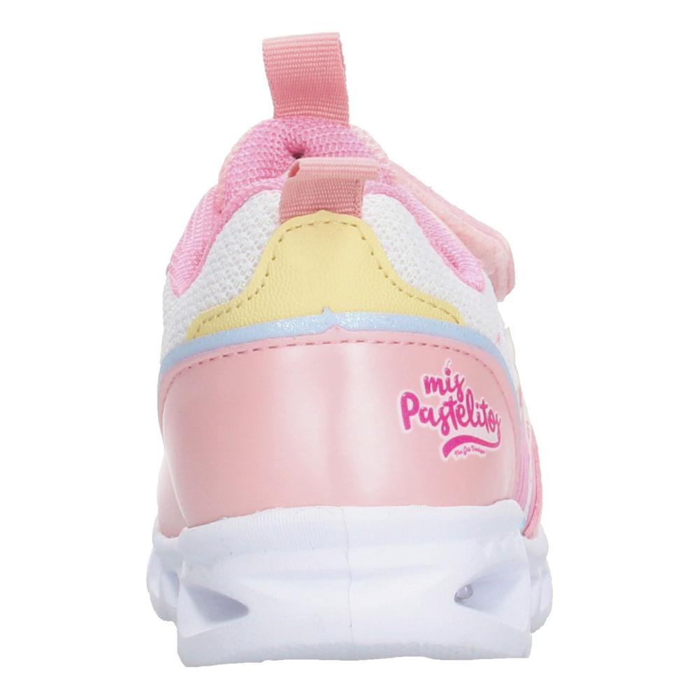 Foto 7 pulgar | Tenis Mis Pastelitos Rosa Para Niña [mpt13] Blanco