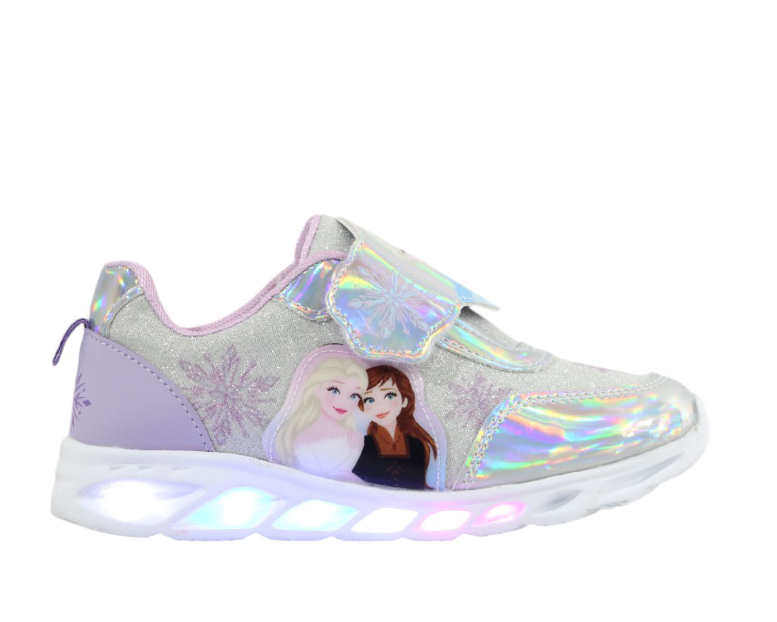 Tenis Niña Frozen Tropicana Dy950008st Plata Velcro Original Ligero