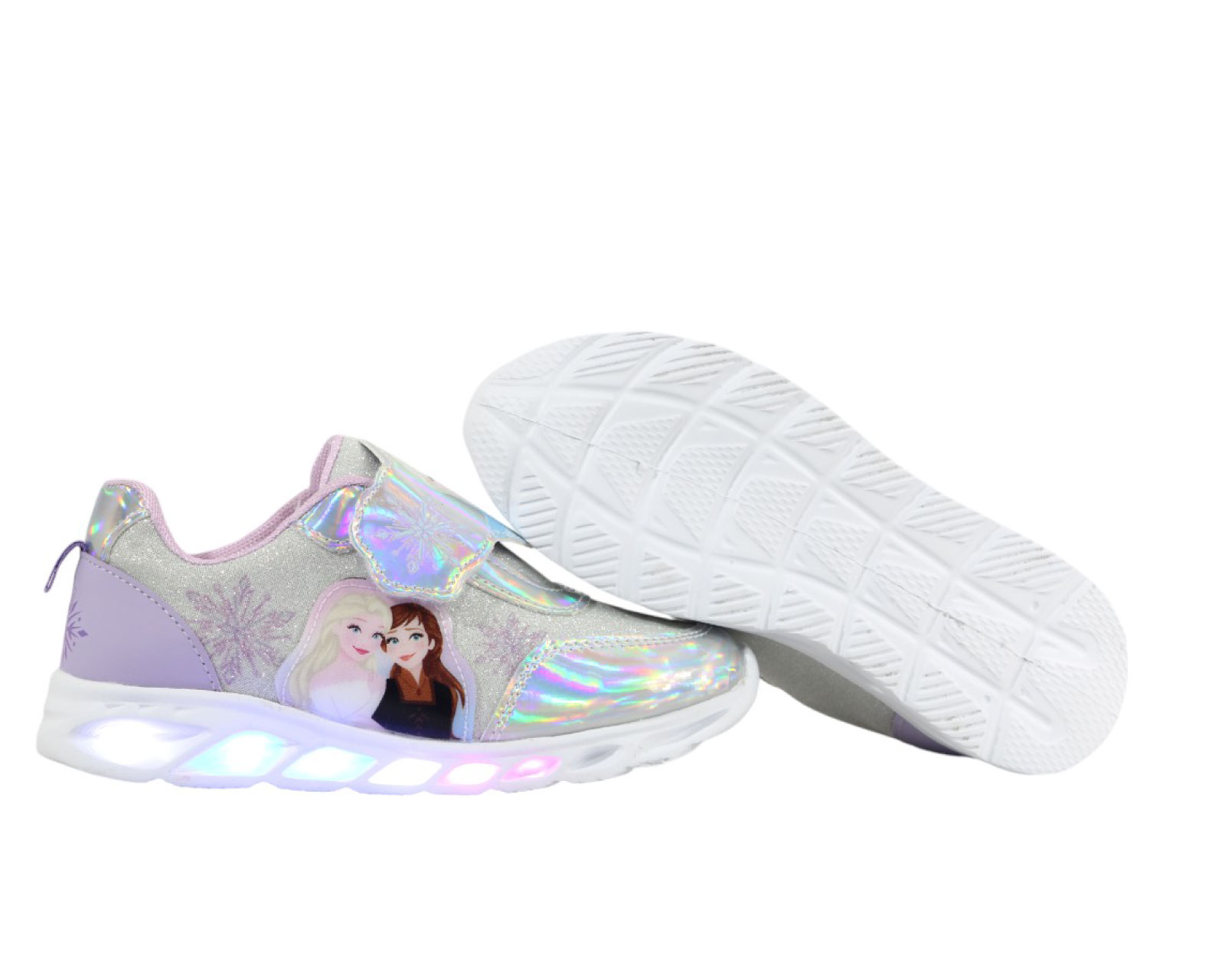 Foto 5 | Tenis Niña Frozen Tropicana Dy950008st Plata Velcro Original Ligero
