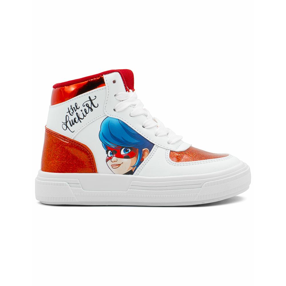 Foto 1 | Tenis Bota Yuyin Para Niña Miraculous Ladybug Antiderrapante Blanco