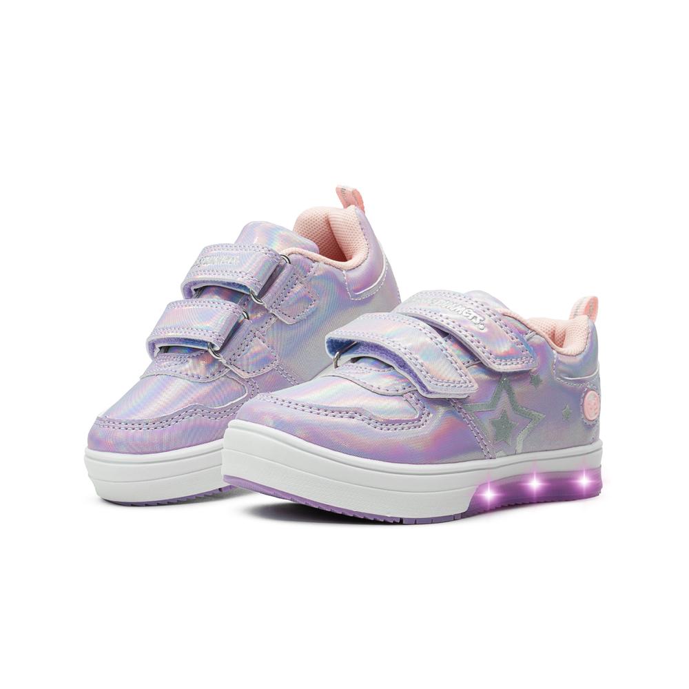 Foto 2 pulgar | Tenis Luces Niña Bubble Gummers Sowi Moda Color Lila 15-21 Lila