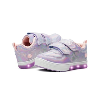 Foto 2 | Tenis Luces Niña Bubble Gummers Sowi Moda Color Lila 15-21 Lila