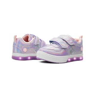 Foto 3 | Tenis Luces Niña Bubble Gummers Sowi Moda Color Lila 15-21 Lila