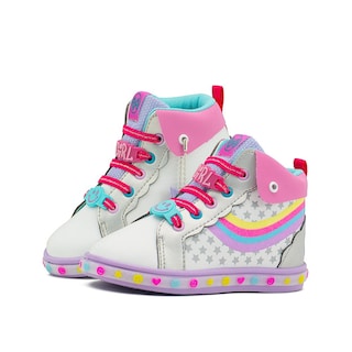 Foto 1 | Tenis Botita Niña Bubble Gummers Bota Arcoiris Blanco Lila Blanco
