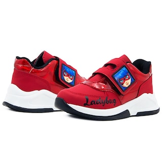 Foto 2 | Tenis De Lady Bug Para Niña Marinette Miraculous Velcro Rojo
