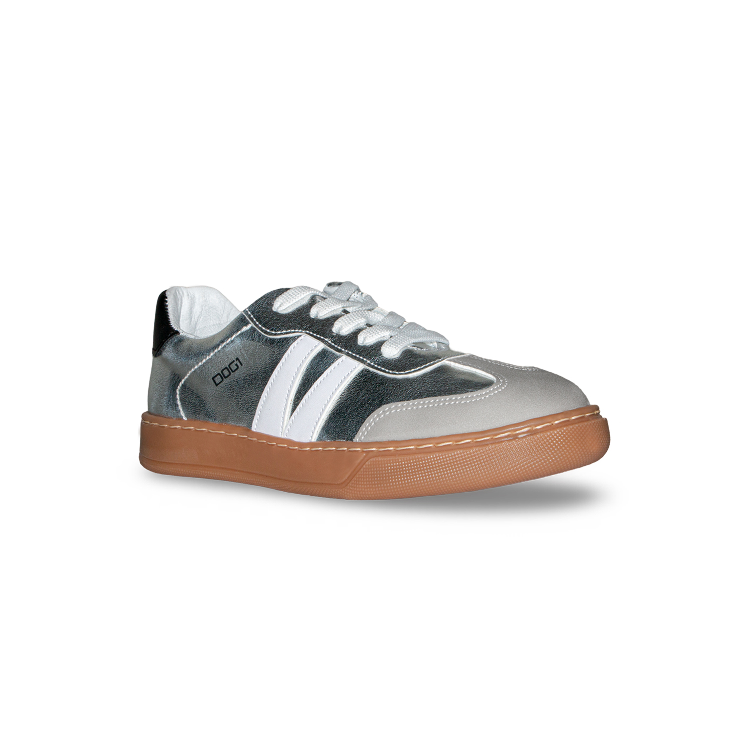 Tenis Dogi De Moda Para Niña Metalico