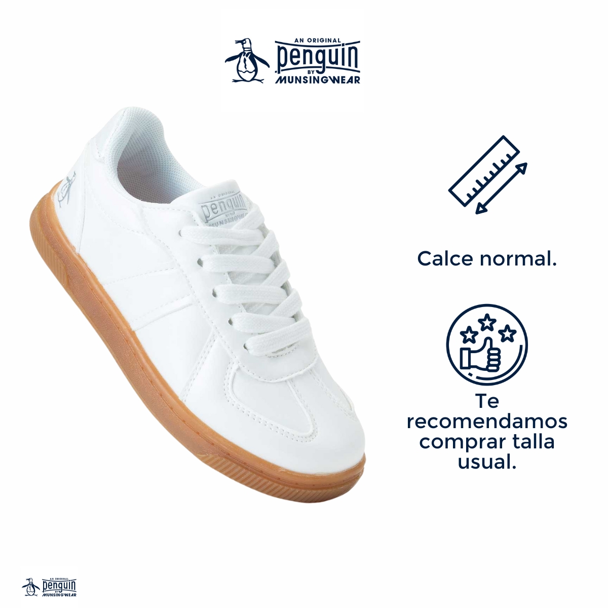 Foto 5 pulgar | Tenis Original Penguin Style Dona Blanco Tornasol Para Niña