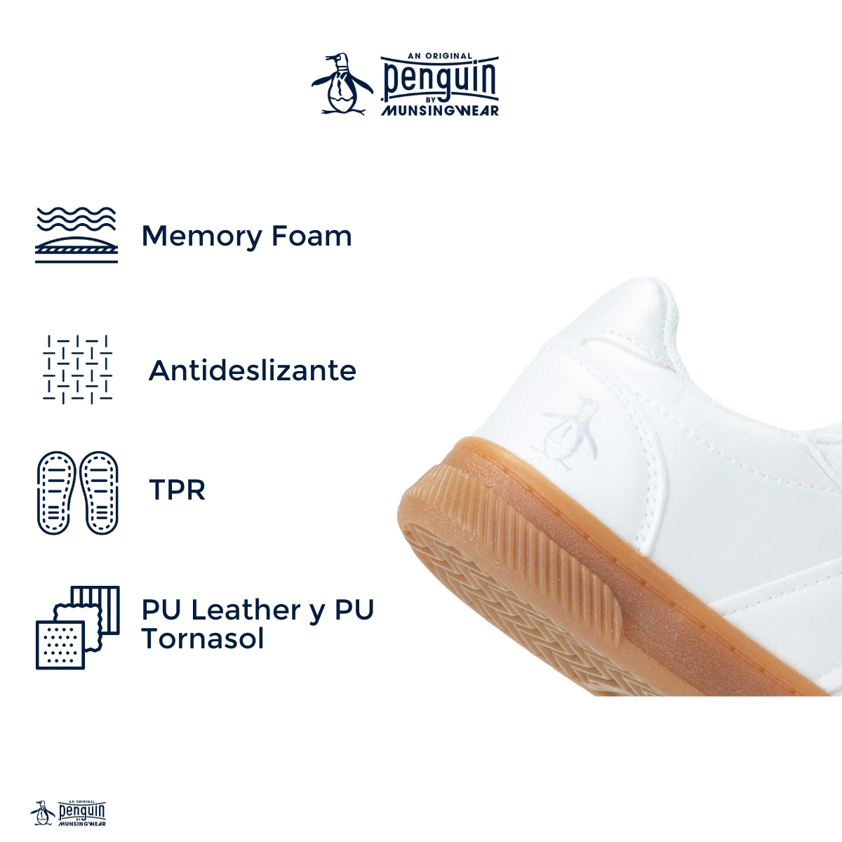 Foto 5 | Tenis Original Penguin Style Dona Blanco Tornasol Para Niña