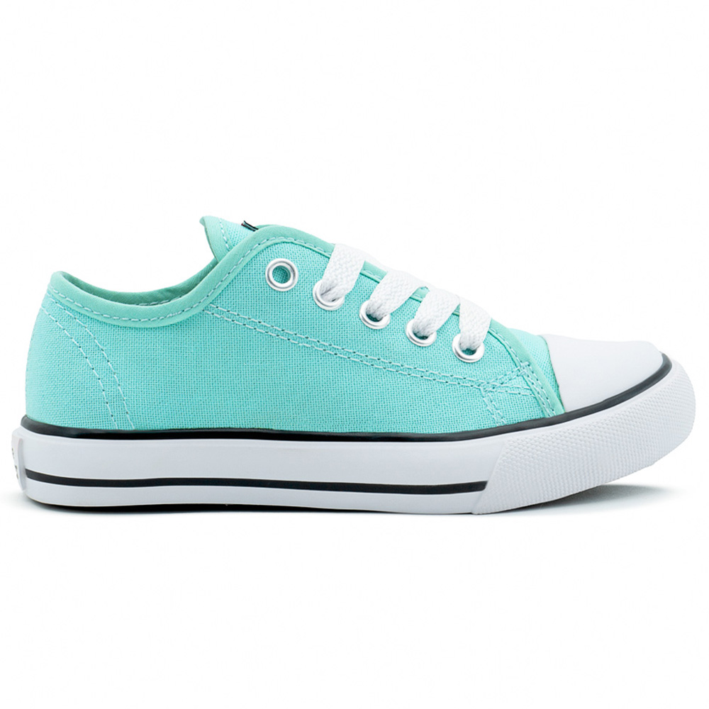 Foto 4 pulgar | Tenis Bubble Gummers Harry Choclo Lona Menta Para Niña