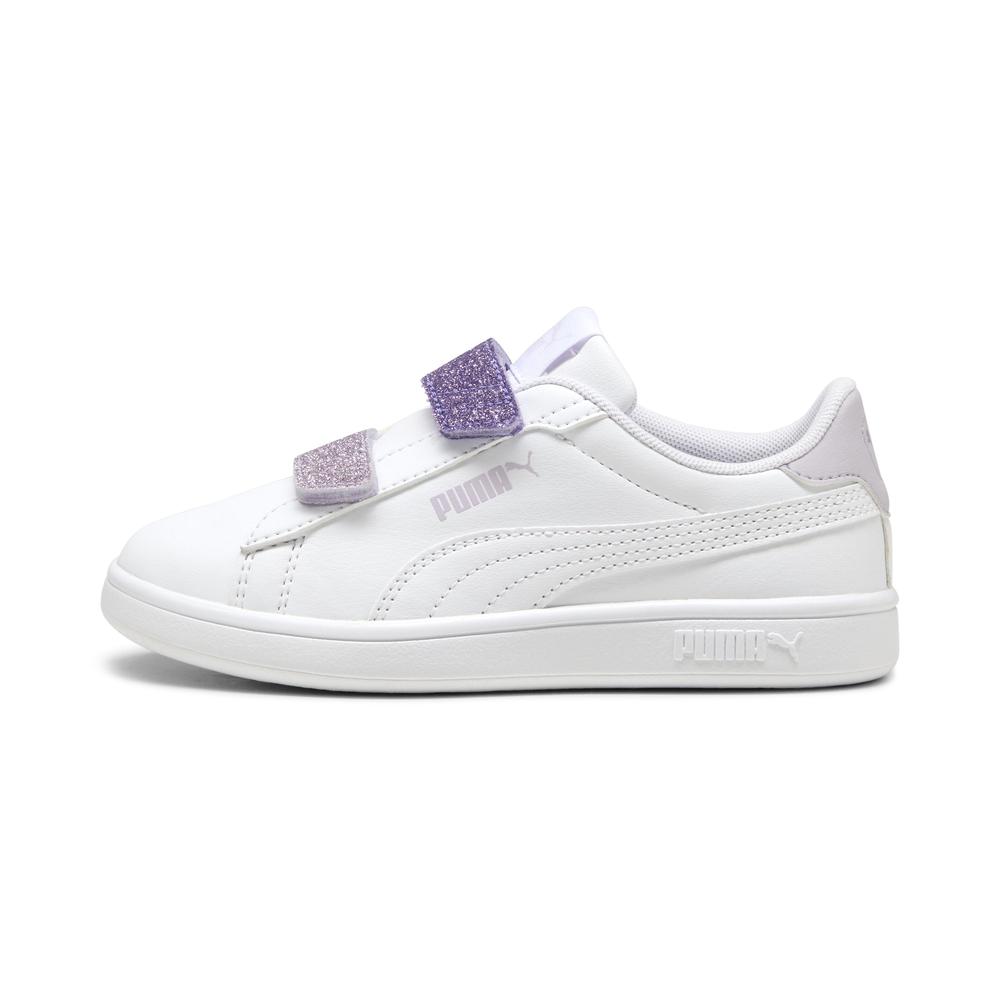 Foto 2 pulgar | Tenis Puma Smash 3.0 L Glitter Para Niña Blanco