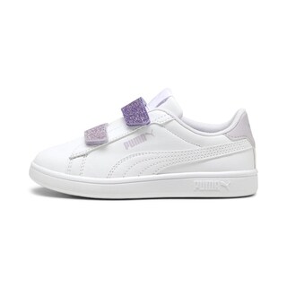 Foto 1 | Tenis Puma Smash 3.0 L Glitter Para Niña Blanco