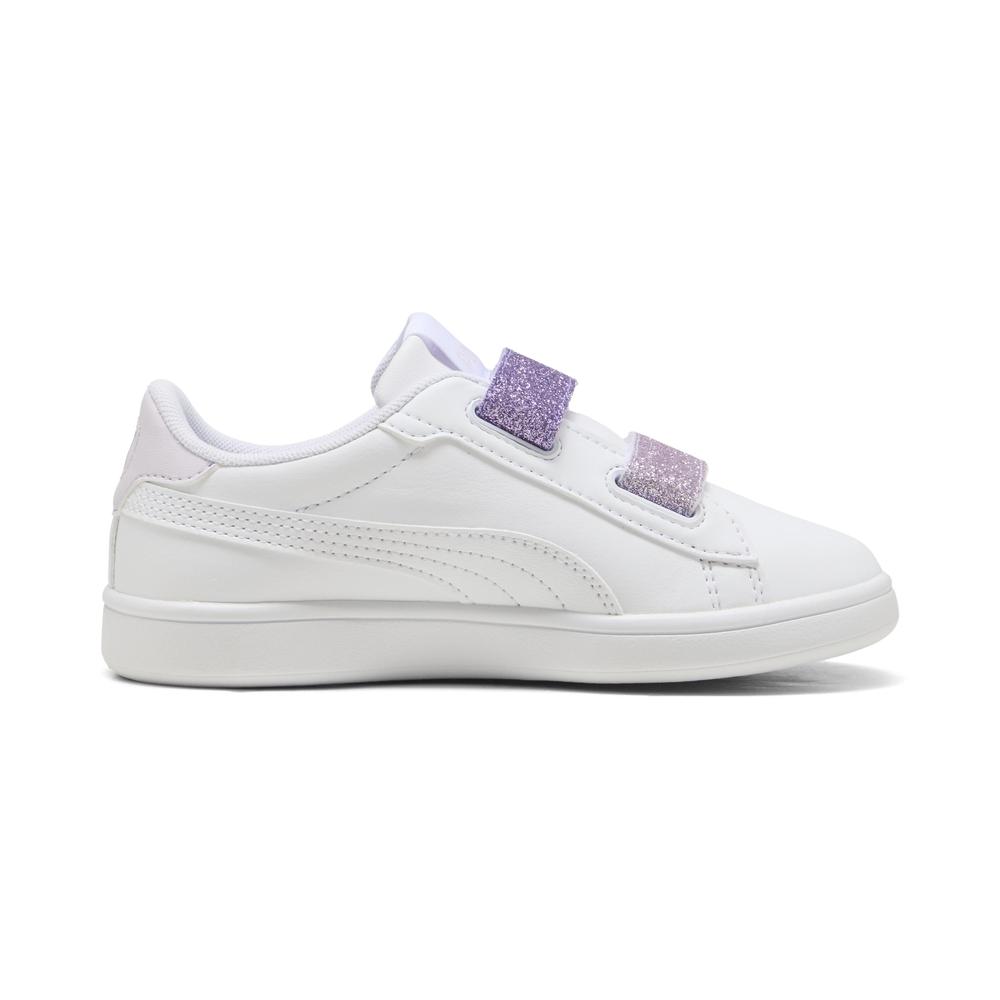 Foto 3 pulgar | Tenis Puma Smash 3.0 L Glitter Para Niña Blanco