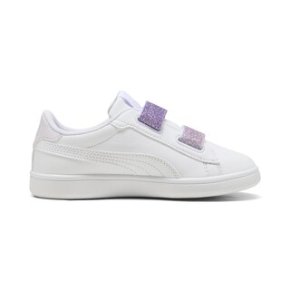 Foto 2 | Tenis Puma Smash 3.0 L Glitter Para Niña Blanco