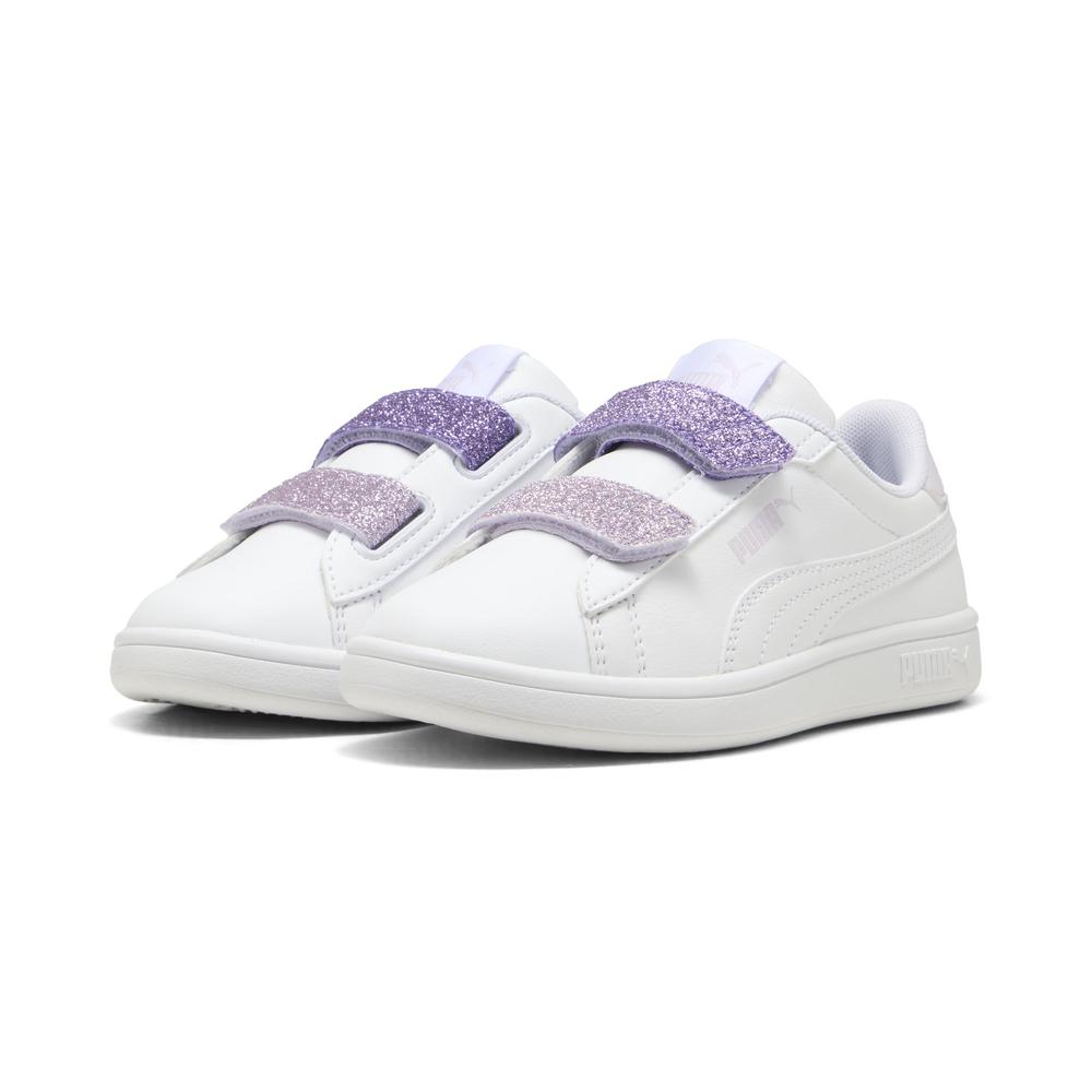 Foto 4 pulgar | Tenis Puma Smash 3.0 L Glitter Para Niña Blanco