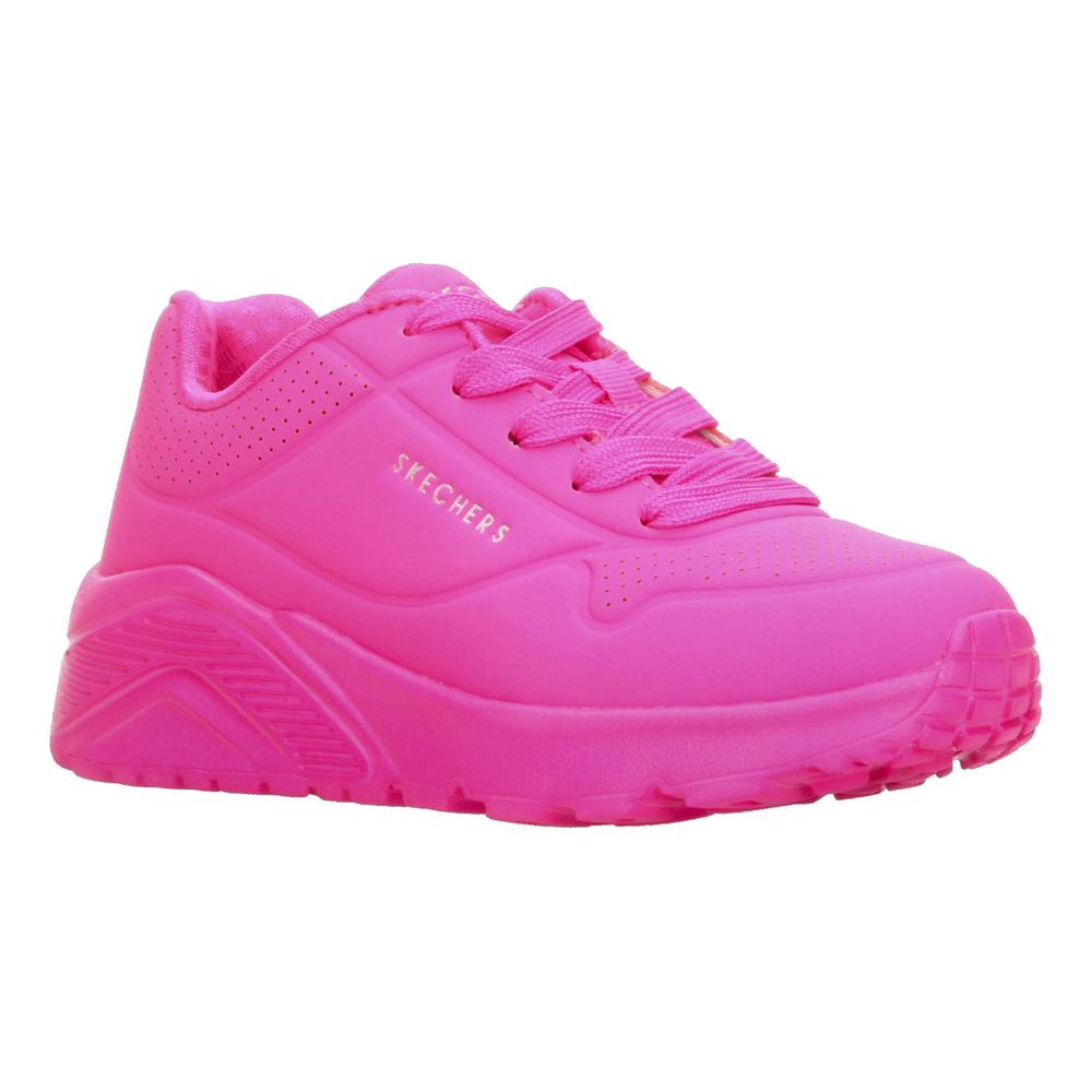 Foto 3 pulgar | Tenis Niña Skechers Uno Ice Color Fucsia Cintas Ajustables Fucsia