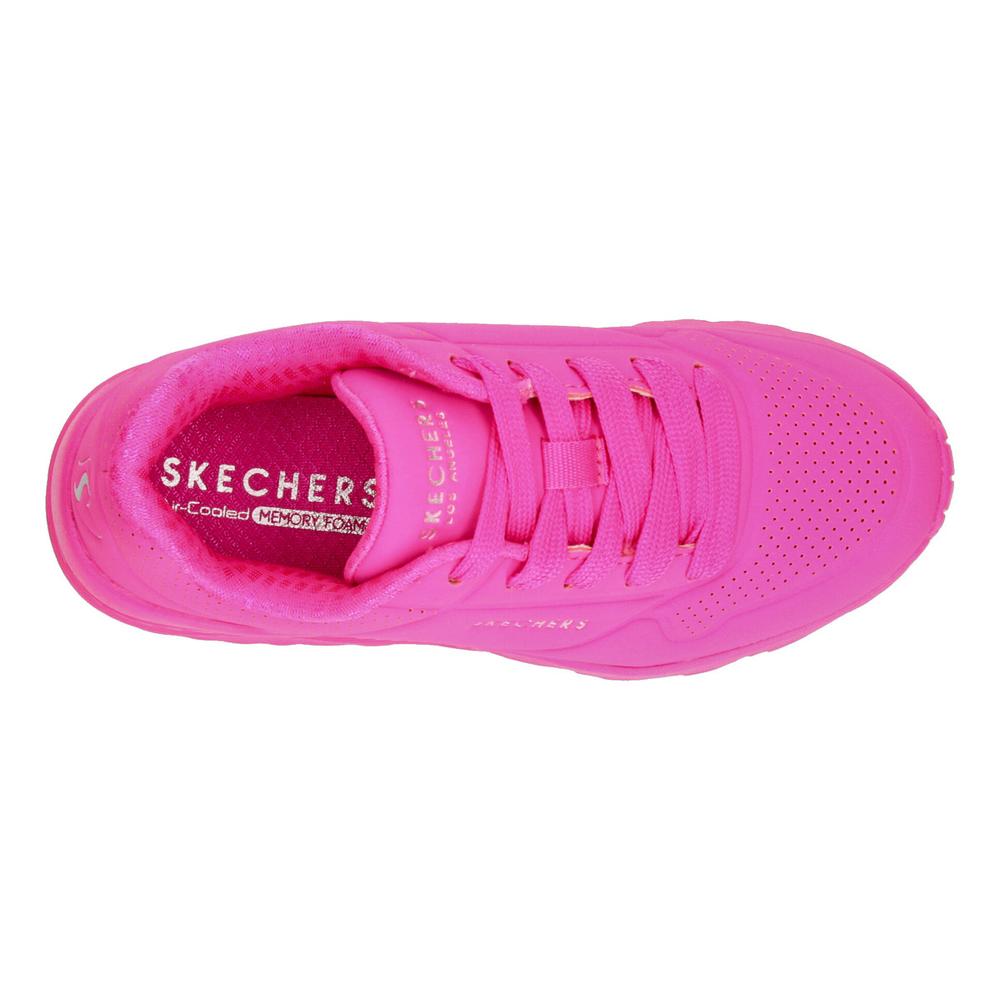 Foto 9 pulgar | Tenis Niña Skechers Uno Ice Color Fucsia Cintas Ajustables Fucsia