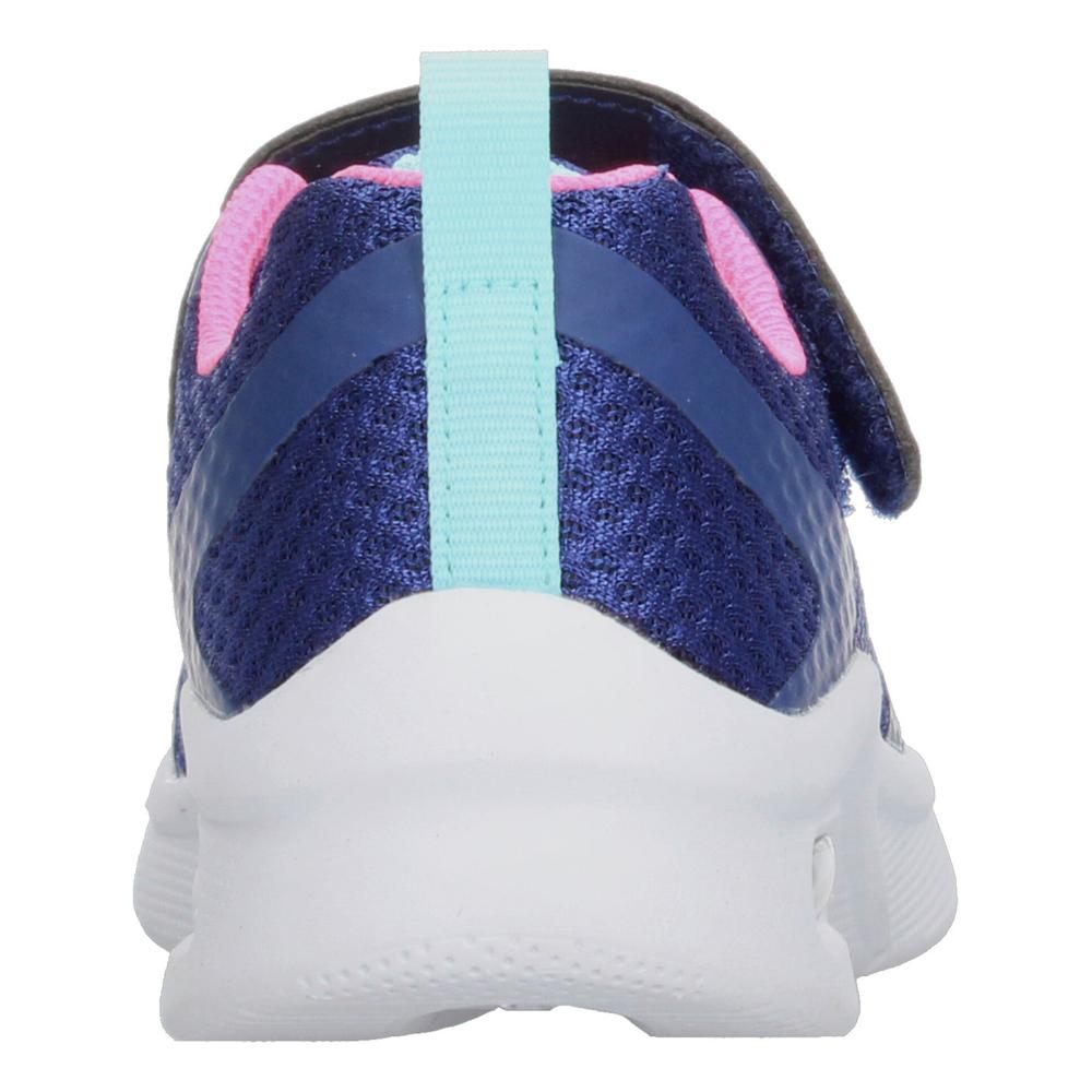 Foto 8 pulgar | Tenis Niña Skechers Color Azul Marino Velcro Ajustable Rosa