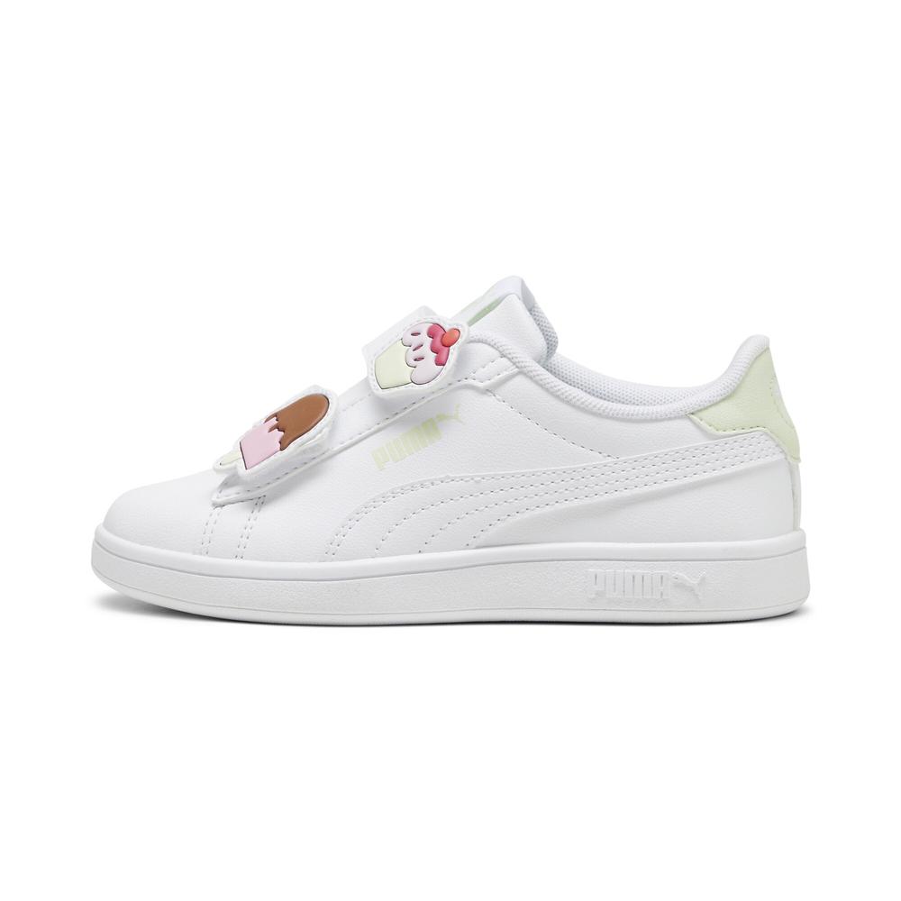 Foto 1 | Tenis Puma Smash 3.0 Badges V Ps Infantil Para Niña Blanco