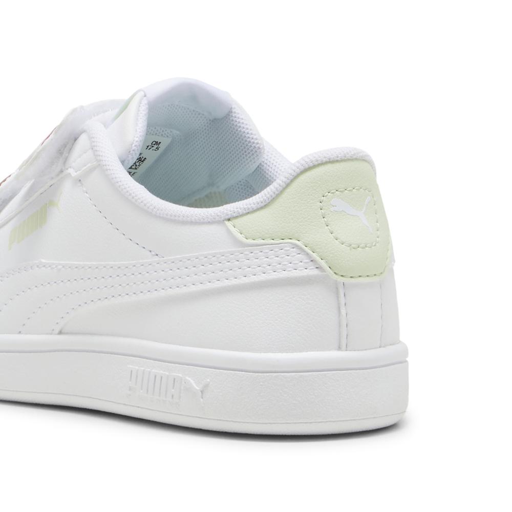 Foto 5 pulgar | Tenis Puma Smash 3.0 Badges V Ps Infantil Para Niña Blanco