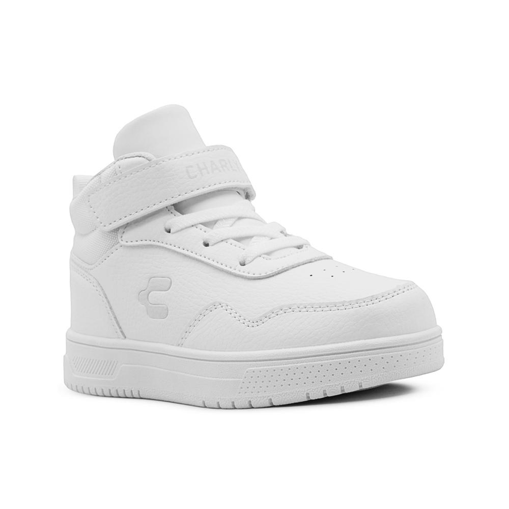 Foto 5 pulgar | Tenis Botín Niña Charly Blanco Velcro Antiderrapante Casual Blanco