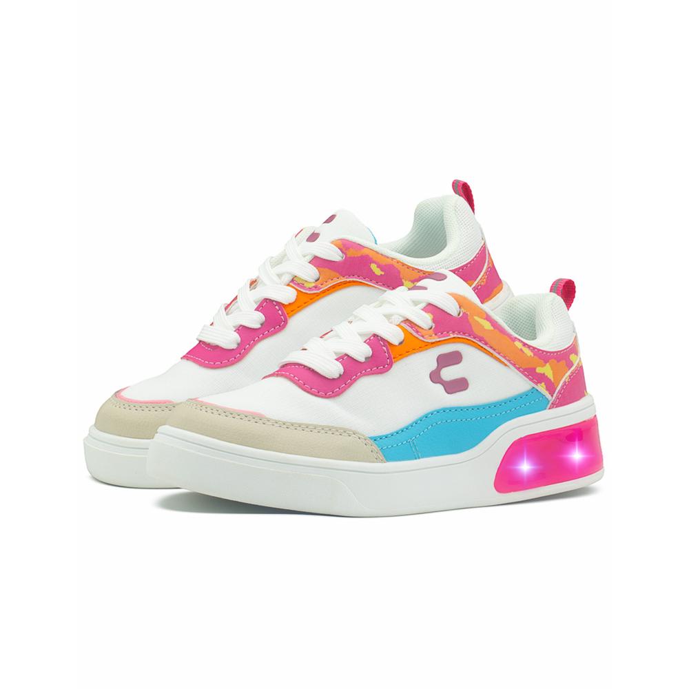 Foto 2 | Tenis Charly Con Luces Para Niña Suela Antiderrapante Confort Multicolor Rosa