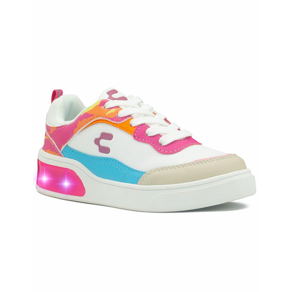 Foto 5 | Tenis Charly Con Luces Para Niña Suela Antiderrapante Confort Multicolor Rosa