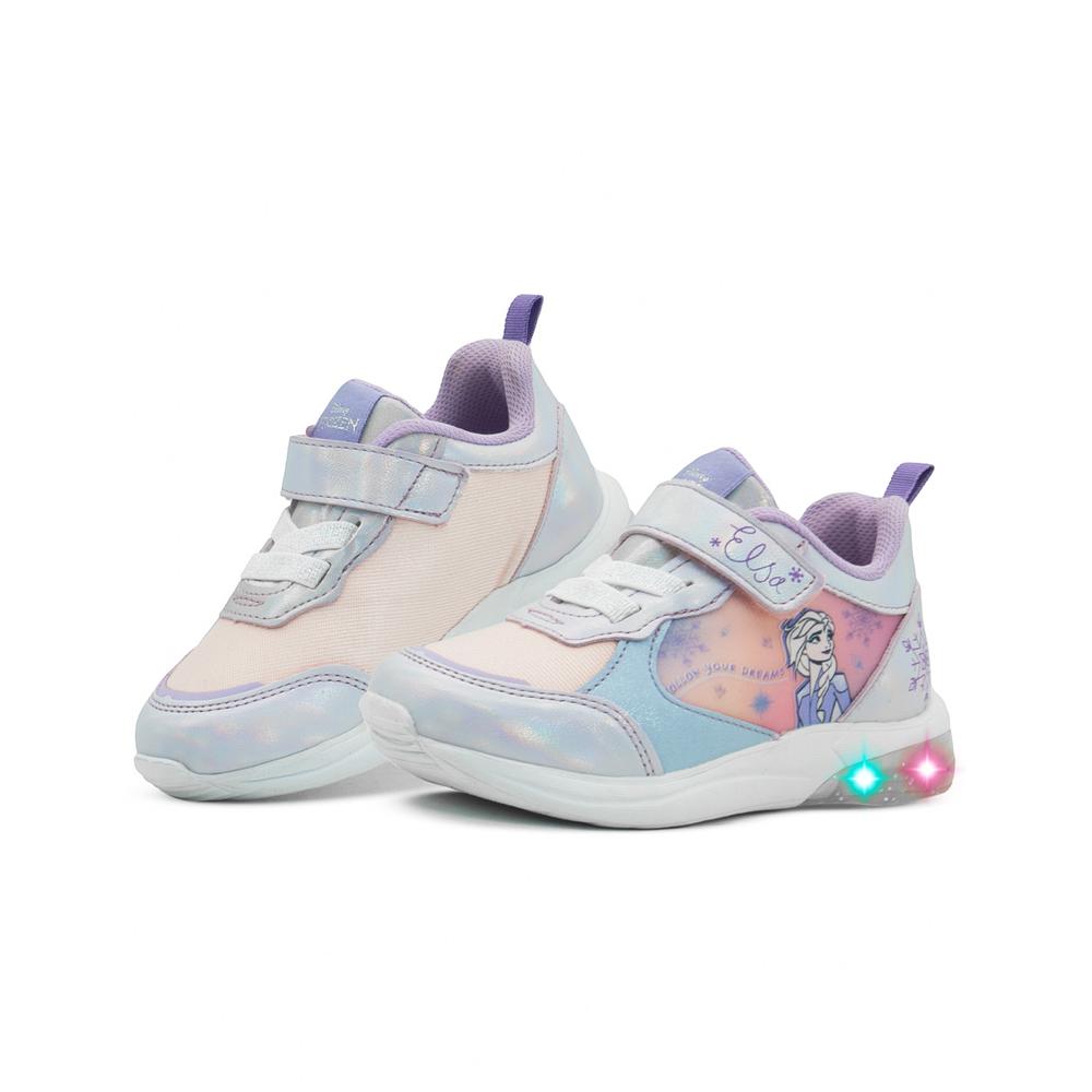 Tenis Luces Tropicana Niña Lila Frozen Elsa Antiderrapante Lila