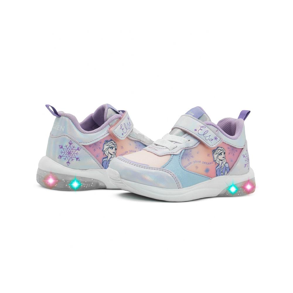 Foto 3 pulgar | Tenis Luces Tropicana Niña Lila Frozen Elsa Antiderrapante Lila