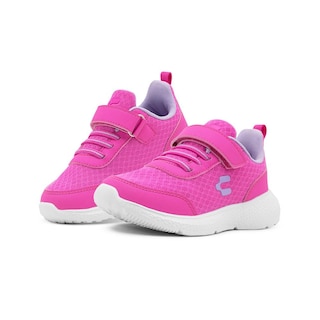 Foto 1 | Charly Niña Tenis Velcro Deportivo Antiderrapante Fiusha Blanco