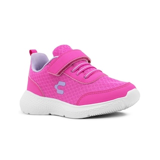 Foto 4 | Charly Niña Tenis Velcro Deportivo Antiderrapante Fiusha Blanco