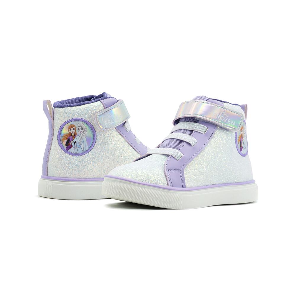 Foto 3 pulgar | Tenis Niña Tropicana Bota Glitter Lila Disney Frozen Velcro Lila
