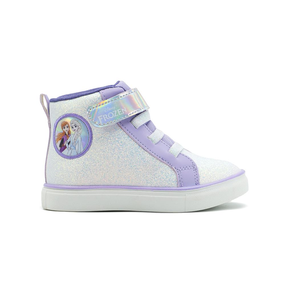 Foto 7 pulgar | Tenis Niña Tropicana Bota Glitter Lila Disney Frozen Velcro Lila