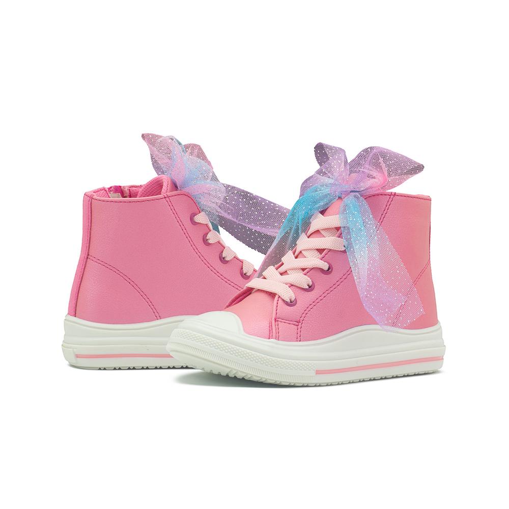 Foto 4 pulgar | Tenis Bota Con Plataforma Bambino Para Niñas Urbano Casual Rosa