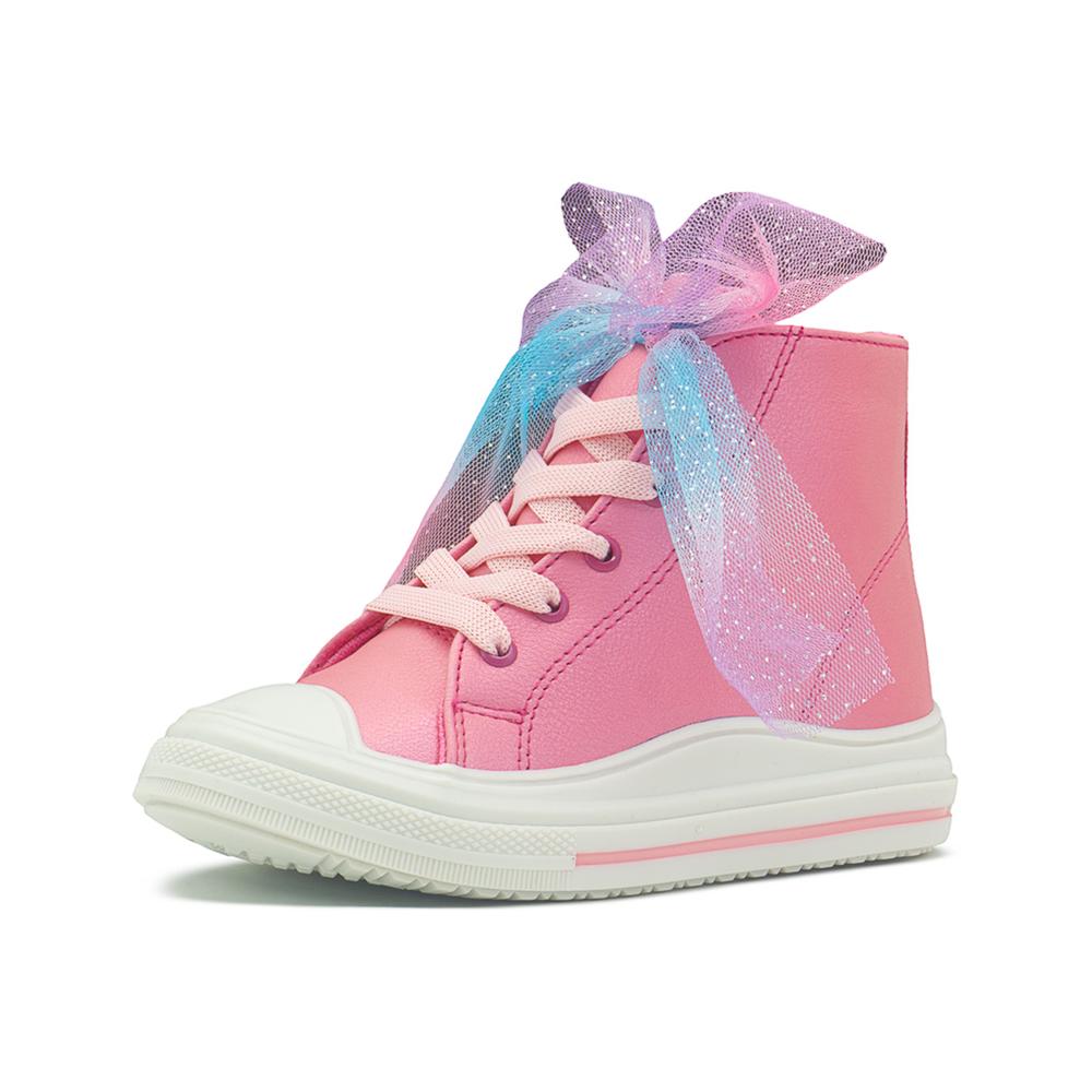 Foto 5 pulgar | Tenis Bota Con Plataforma Bambino Para Niñas Urbano Casual Rosa