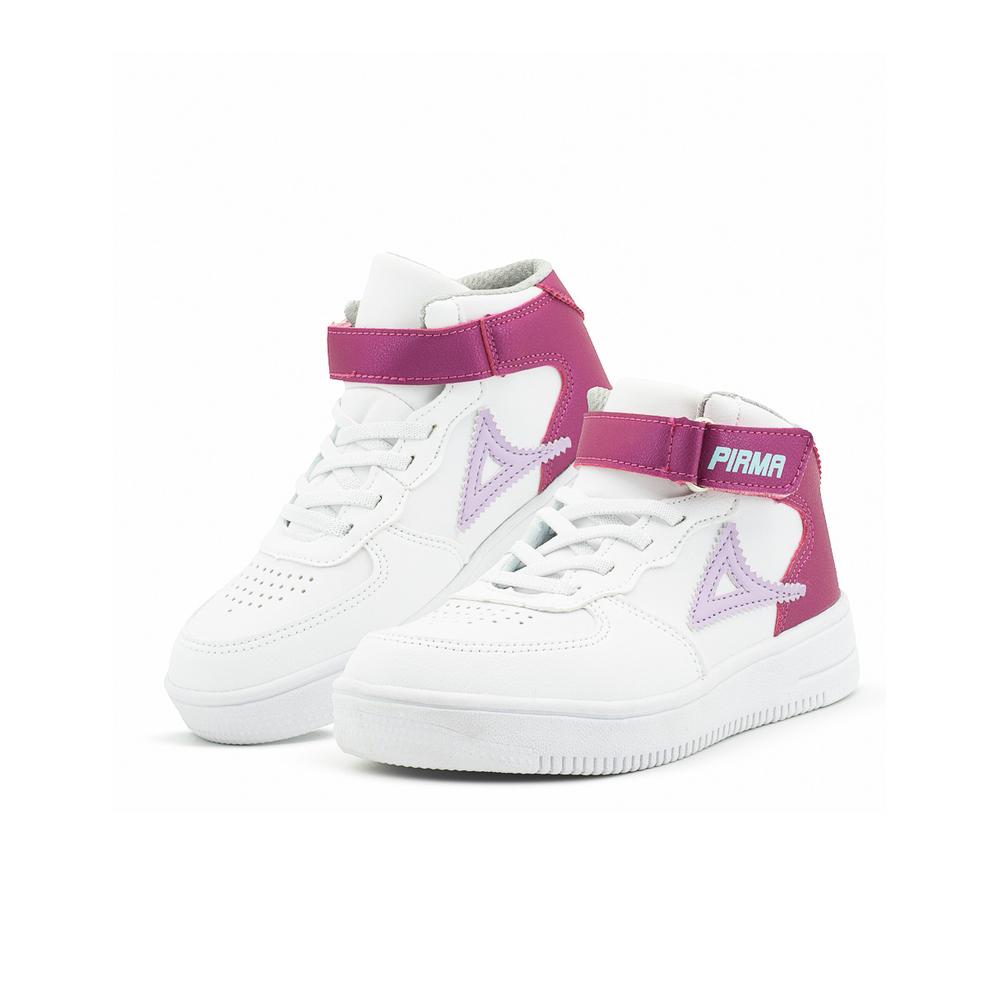 Foto 1 | Tenis Urbano Pirma  Niña Moda Blanco Fiusha 18-21.5 Ligeros Fucsia