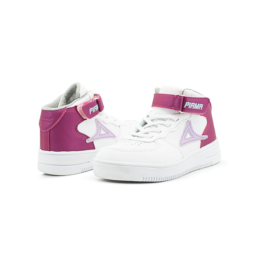 Foto 3 pulgar | Tenis Urbano Pirma  Niña Moda Blanco Fiusha 18-21.5 Ligeros Fucsia