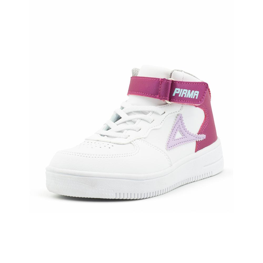 Foto 4 pulgar | Tenis Urbano Pirma  Niña Moda Blanco Fiusha 18-21.5 Ligeros Fucsia