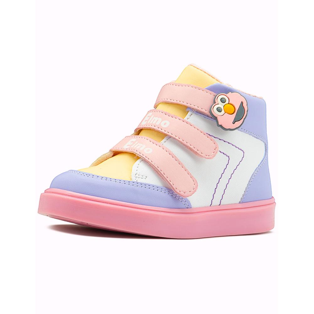 Foto 4 pulgar | Tenis Bota Para Niña Karsten Plaza Sesamo Antiderrapante Rosa
