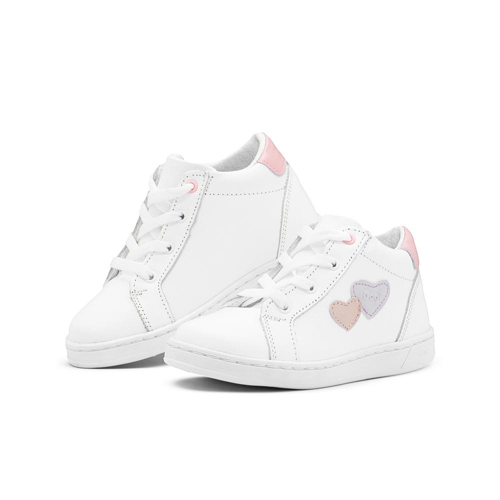 Foto 3 pulgar | Tenis Bota Dogi Para Niña Casuales Soporte Arco 100% Piel Blanco