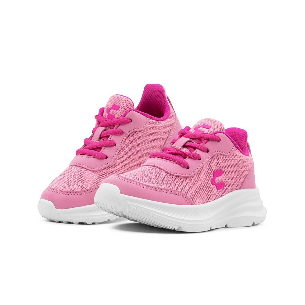 Foto 2 pulgar | Charly Tenis Niña Textil Casual Rosa/blanco Antiderrapante Rosa