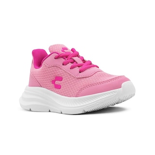 Foto 4 | Charly Tenis Niña Textil Casual Rosa/blanco Antiderrapante Rosa