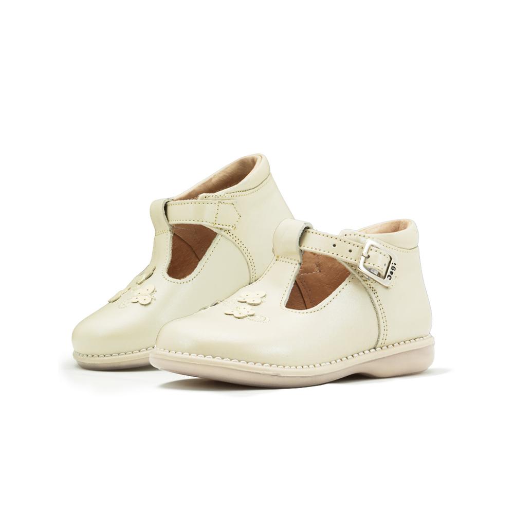 Foto 1 | Merceditas Dogi Para Niña Ajuste T Casuales En Piel Crema Beige