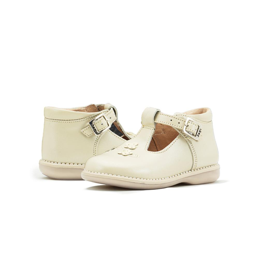 Foto 2 | Merceditas Dogi Para Niña Ajuste T Casuales En Piel Crema Beige