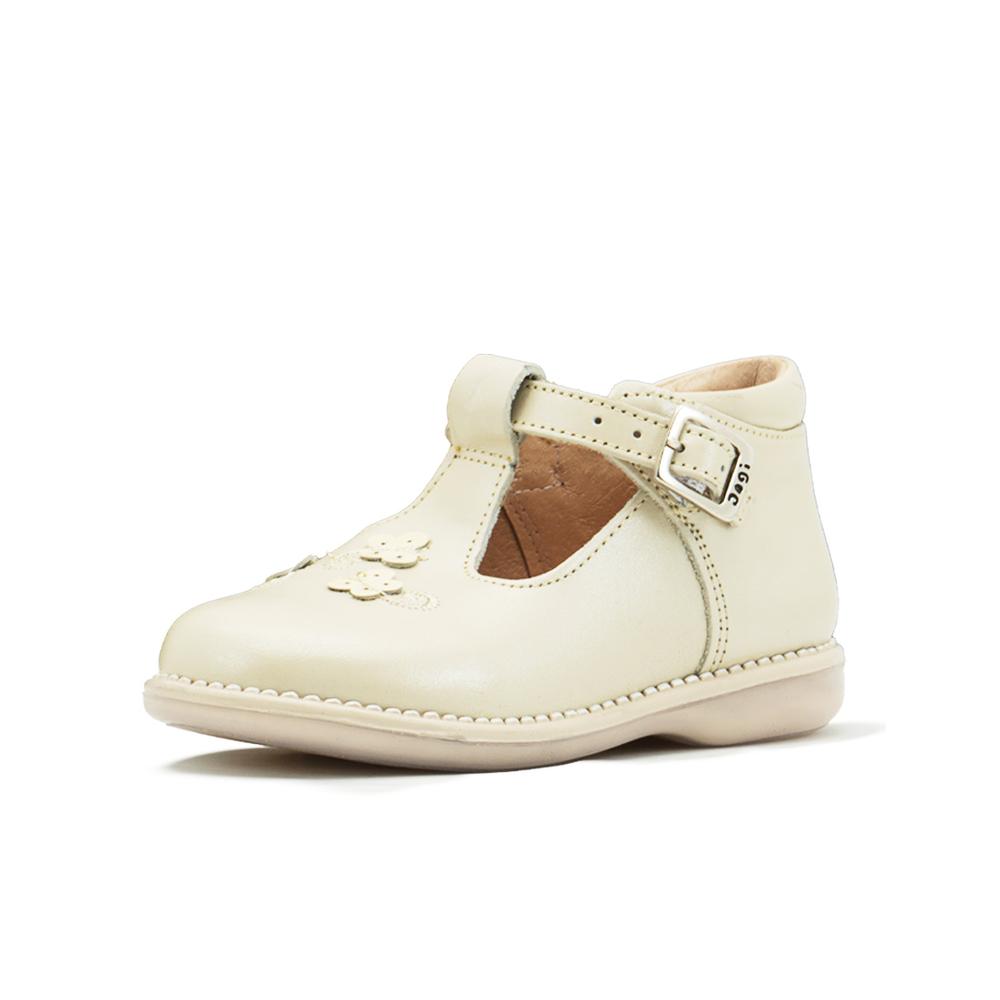 Foto 3 | Merceditas Dogi Para Niña Ajuste T Casuales En Piel Crema Beige