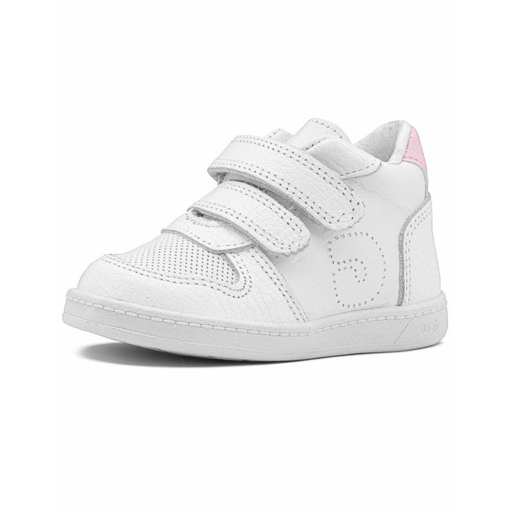 Foto 5 pulgar | Tenis Bota Dogi Para Niña Soporte Arco 100%piel Antiderrapante Blanco