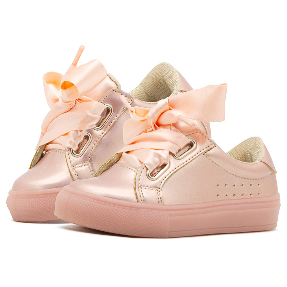 Tenis Niña Oro Rosado Casuales Tropicana Antiderrapante Rosa