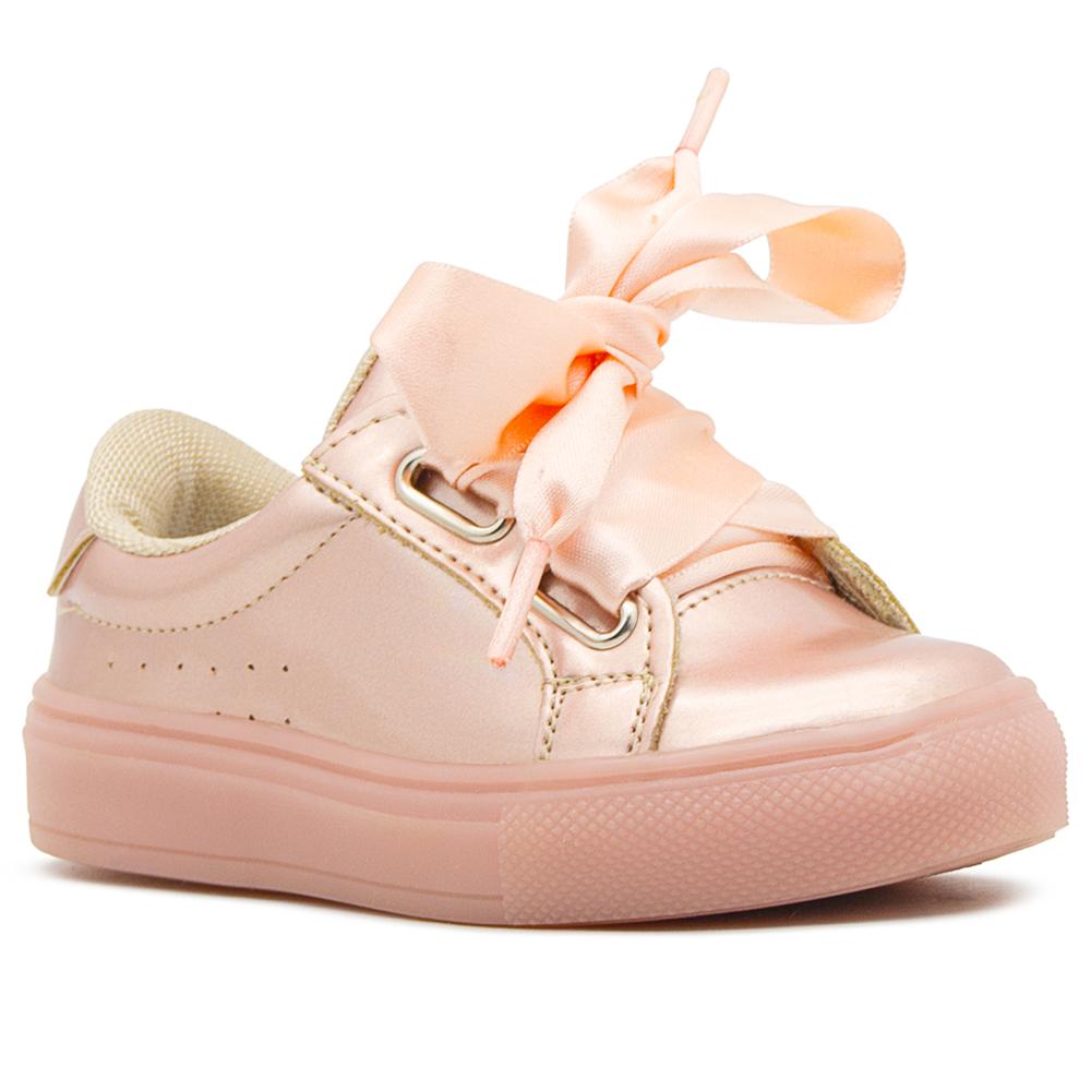 Foto 5 pulgar | Tenis Niña Oro Rosado Casuales Tropicana Antiderrapante Rosa