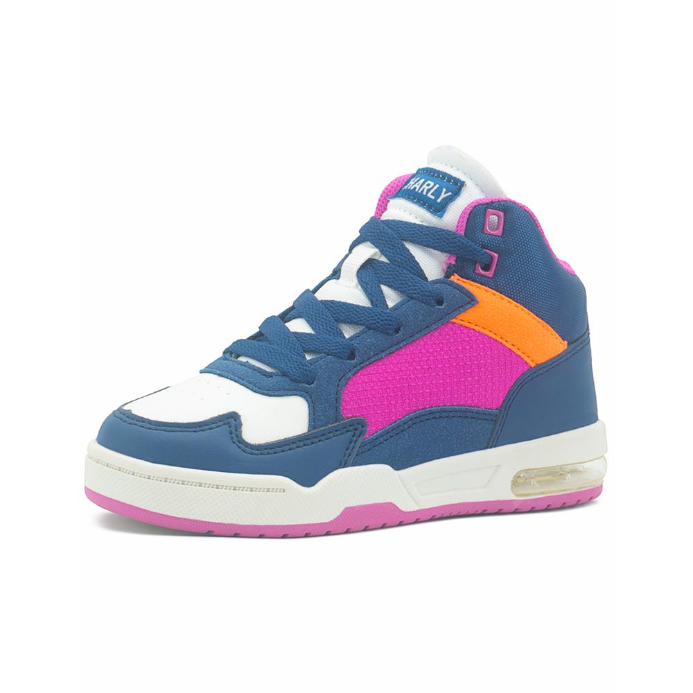Foto 4 | Tenis Bota Charly Para Niña Válvula De Aire Antiderrapante Marino/fiusha Azul Marino
