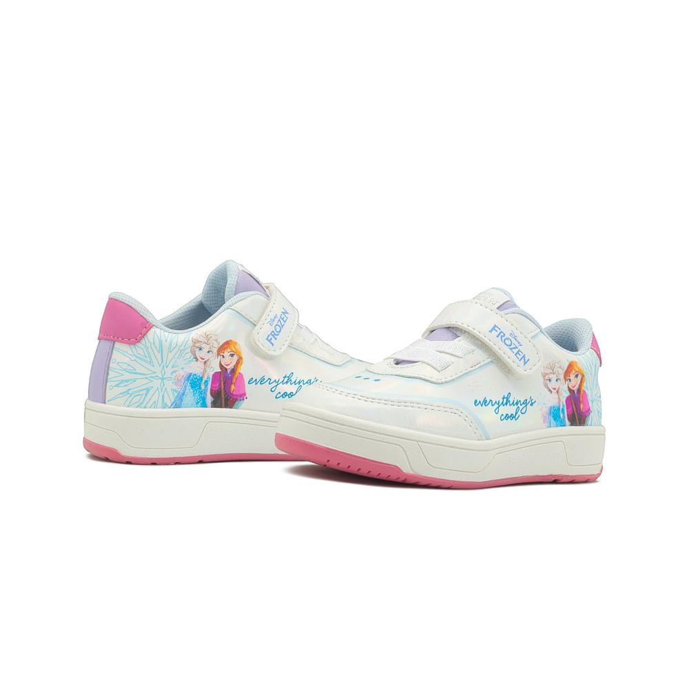 Foto 3 pulgar | Tenis Tropicana Para Niña Disney Frozen Elsa Anna Velcro Blanco