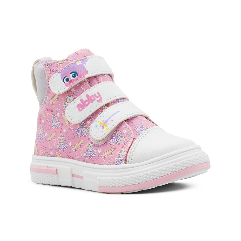 Foto 5 pulgar | Tenis Bota Casual Para Niña Plaza Sesamo Abby Florecitas Rosa